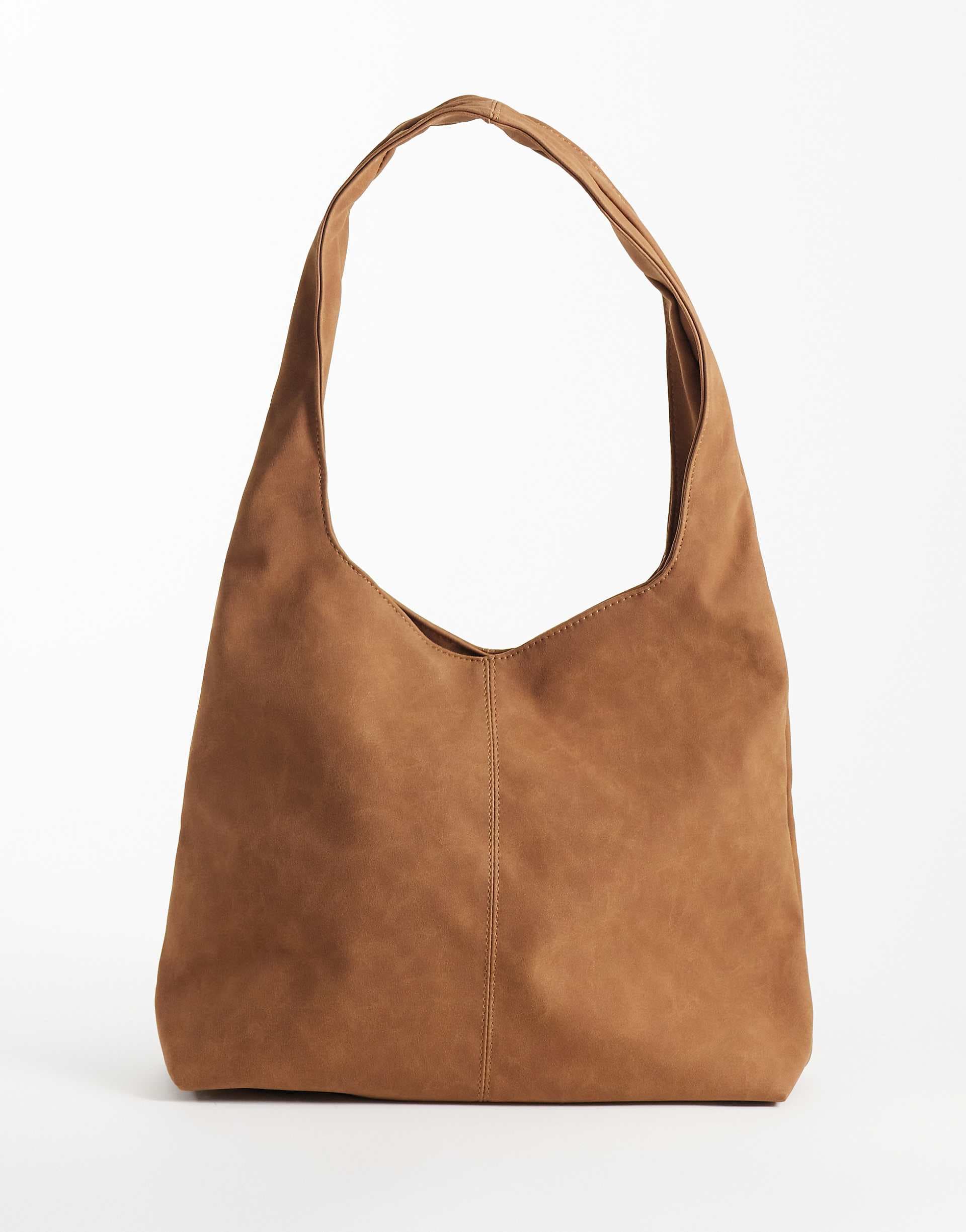 My Accessories shoulder bag in tan faux suede