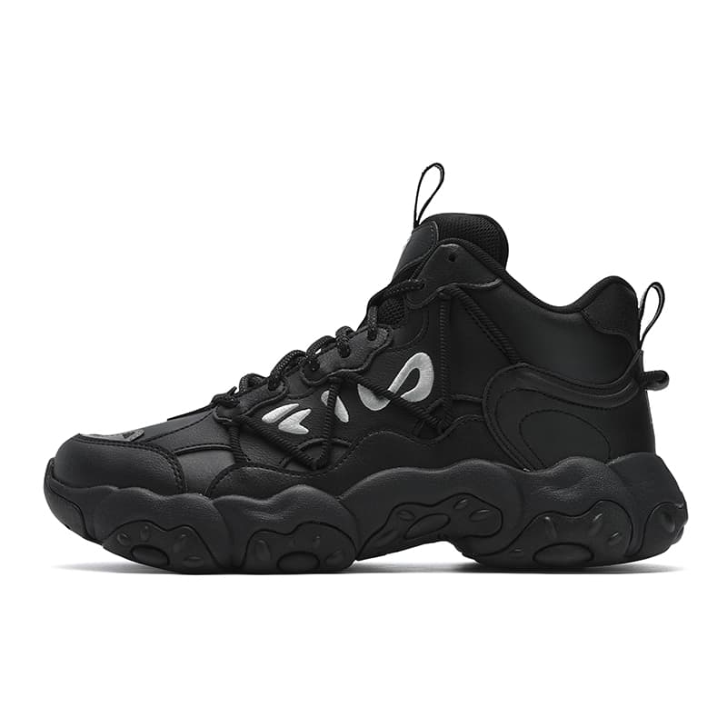 FILA Cat Paw FLUID 6 MID Comfortable Versatile Lightweight Durable Mid-Top Casual Lifestyle Shoes Men's Black