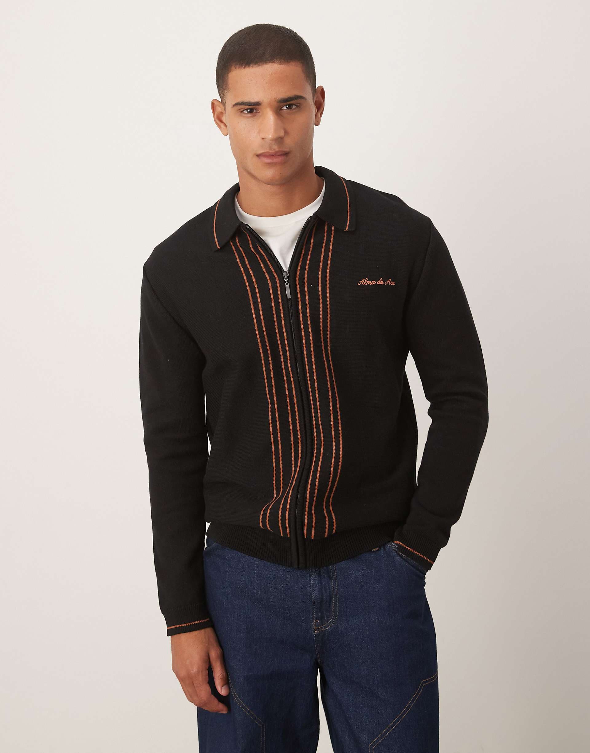 Alma De Ace zela knit jacket in black