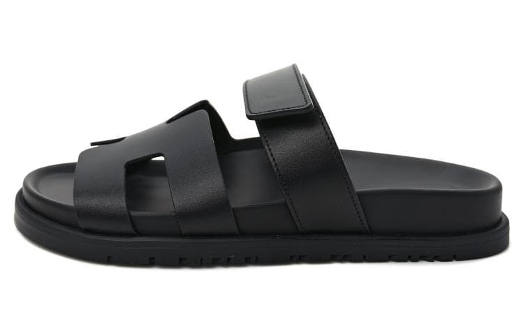 HERMES Chypre Slide Slippers Men's Black