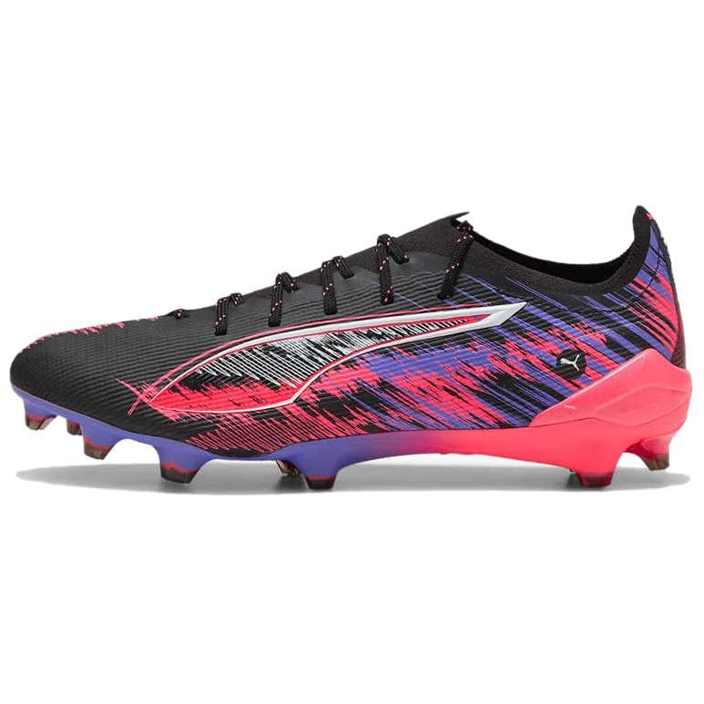 PUMA ULTRA Anti-Slip Wear-Resistant Soccer Shoes Men's Black Red Purple