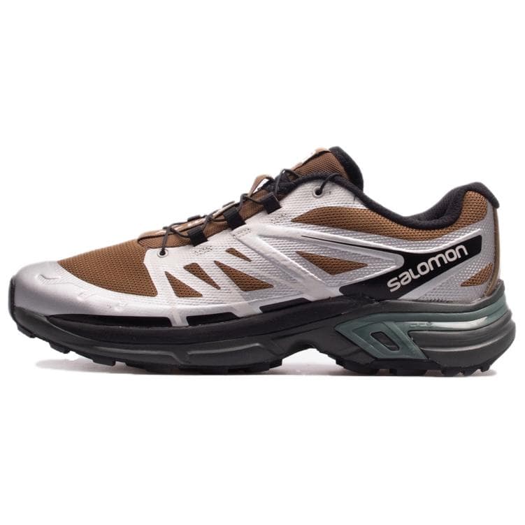 SALOMON XT Wings 2 ADV Cushioning, Wear Resistant Low Top Hiking Shoes Unisex Silver Brown