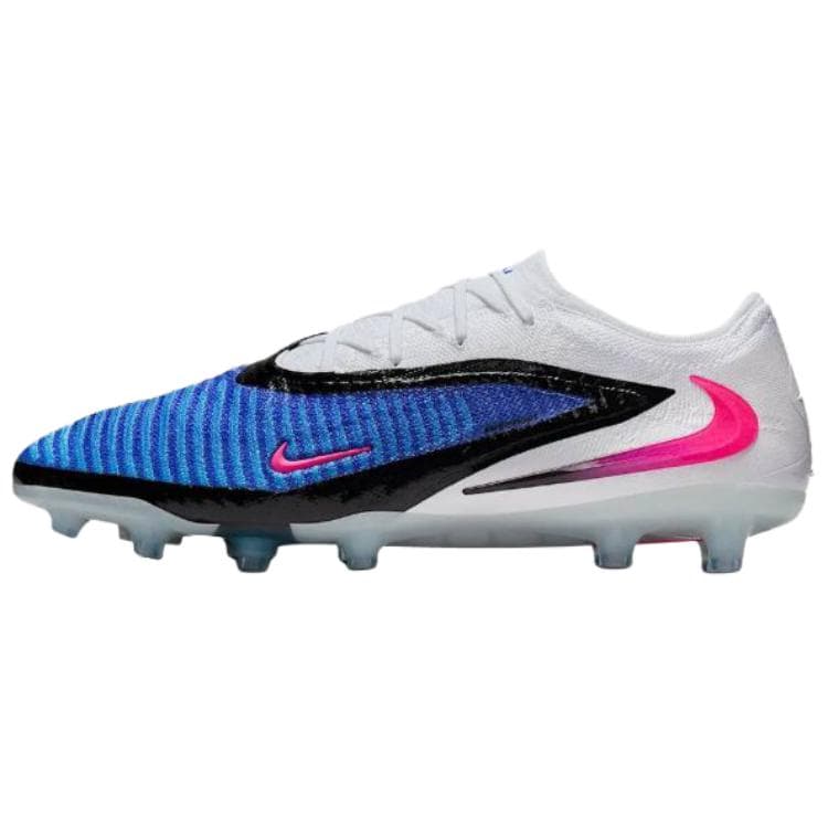 Nike Phantom 6 Elite Comfortable Soft AG (Artificial Grass) Soccer Cleats Unisex White Blue