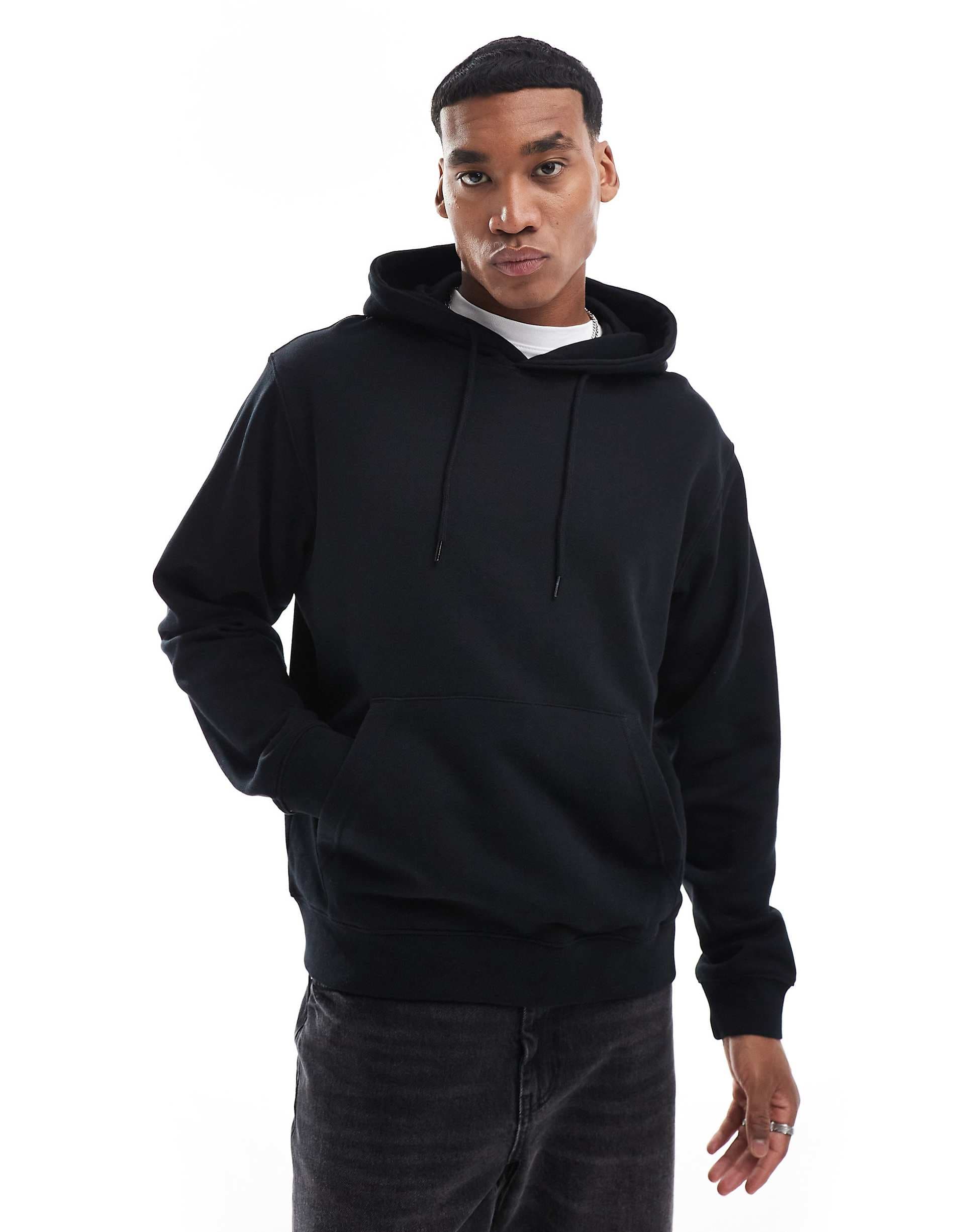 Jack & Jones super oversized hoodie in black