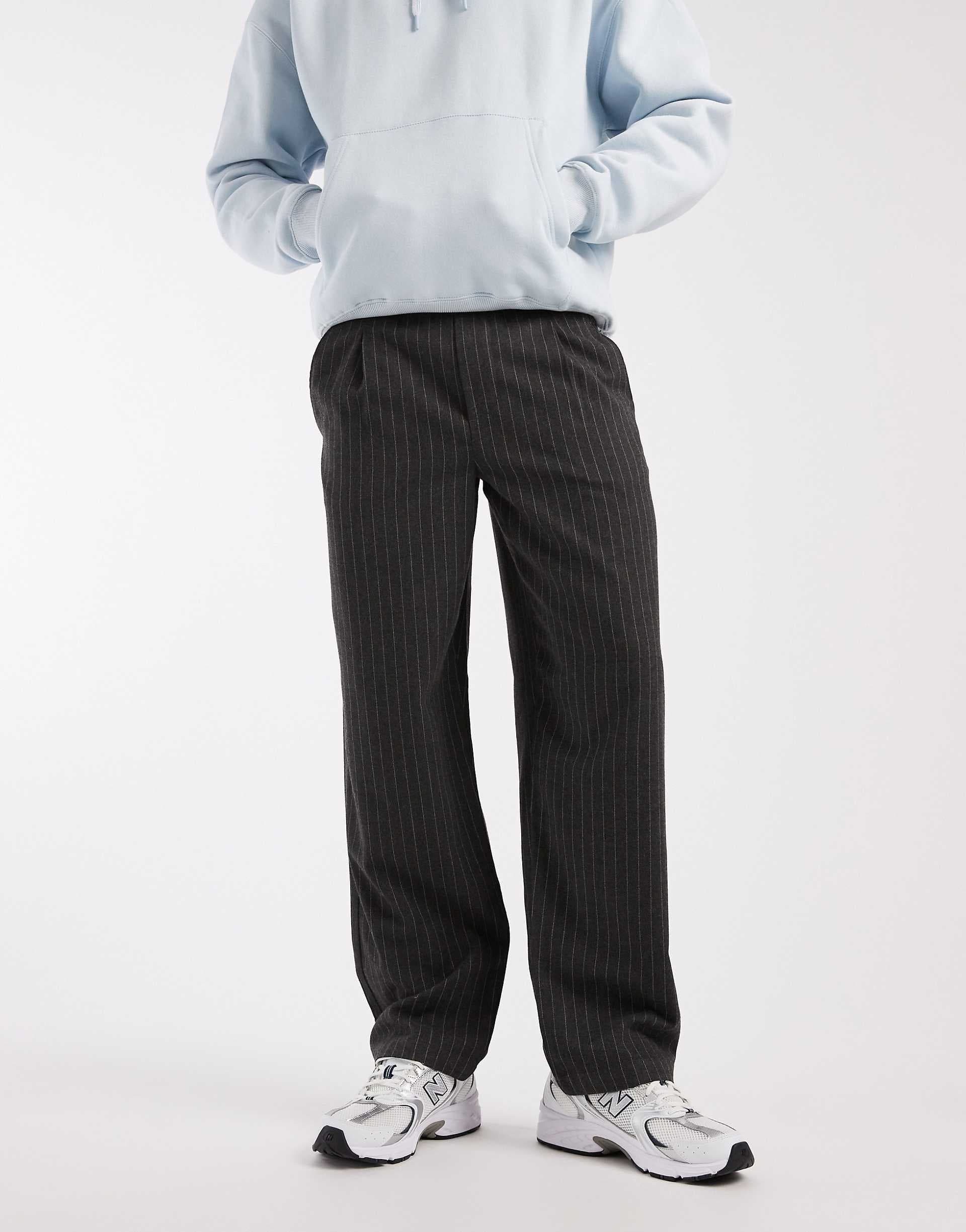 Redefined Rebel Luke pants in gray stripes