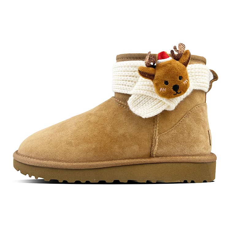 UGG CLASSIC MINI Warm And Wear-Resistant Short Snow Boots Women's Chestnut