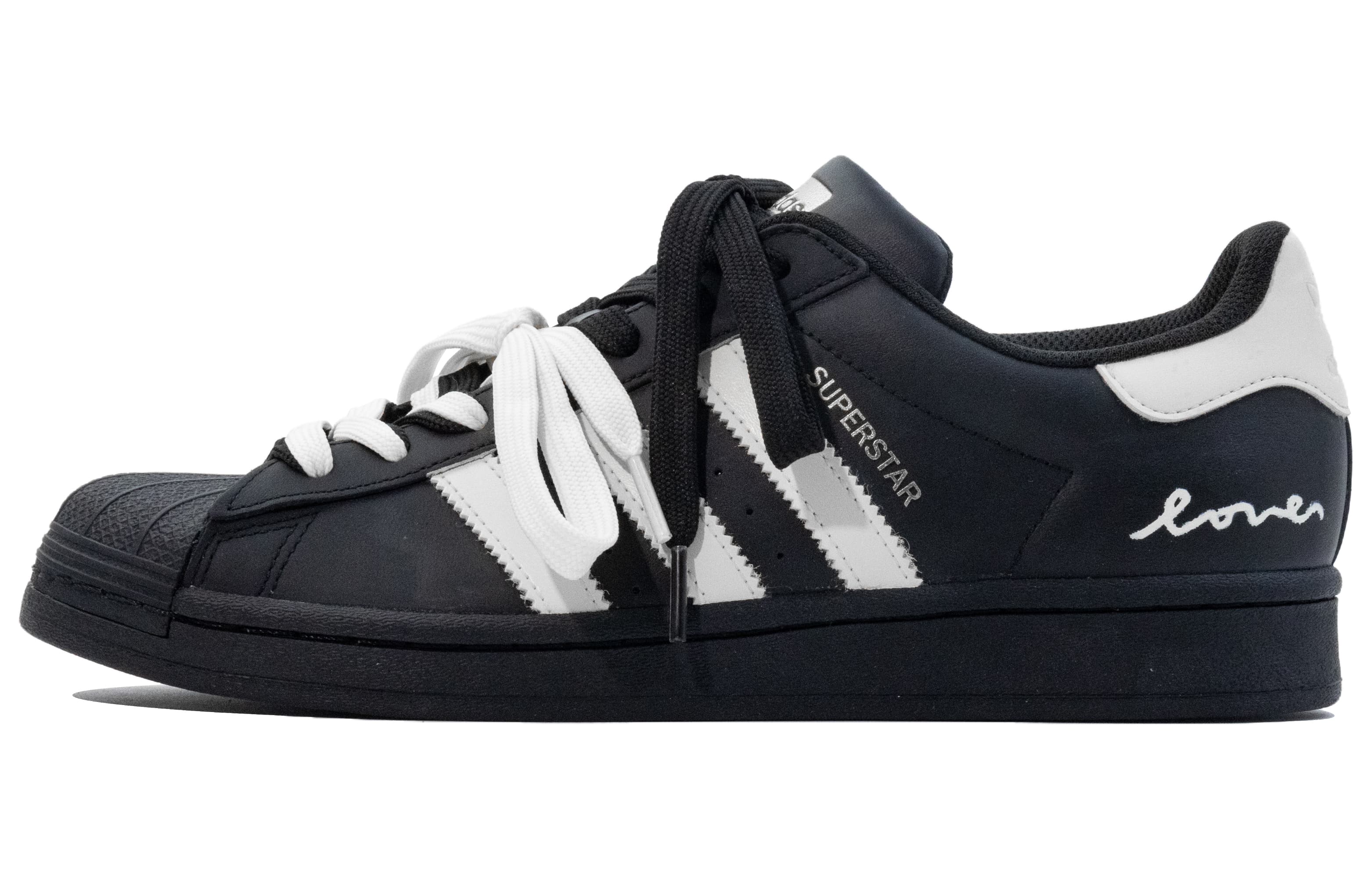 【Custom Sneakers】adidas originals Superstar 2 'Moon Mail' White Lover Shell Toe Minimalist High Street Shock-Absorbing Low-Top Skate Shoes Unisex White
