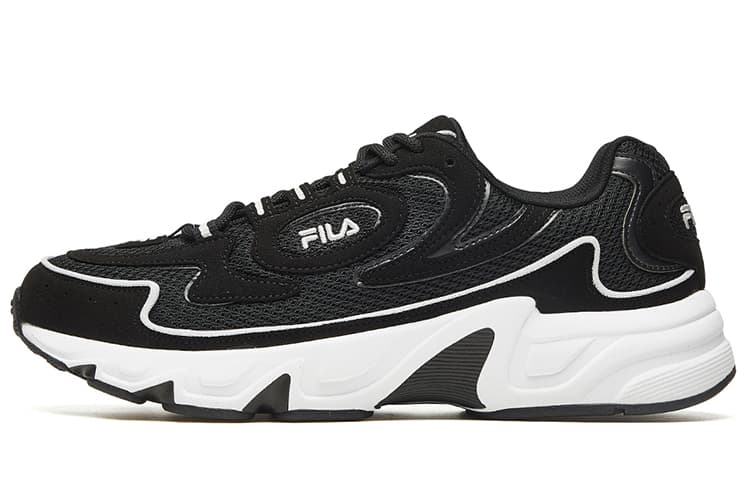 FILA Comfortable Versatile Low-Top Running Shoes Men's Black
