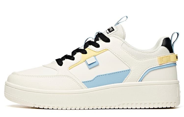Anta Anti-Slip And Wear-Resistant Lightweight Low-Top Skateboard Shoes Women's White Black Blue