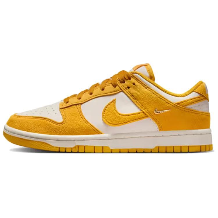 Nike Dunk Low Pack Slip Resistant Abrasion Resistant Low top Skateboard Shoes Women's Yellow White
