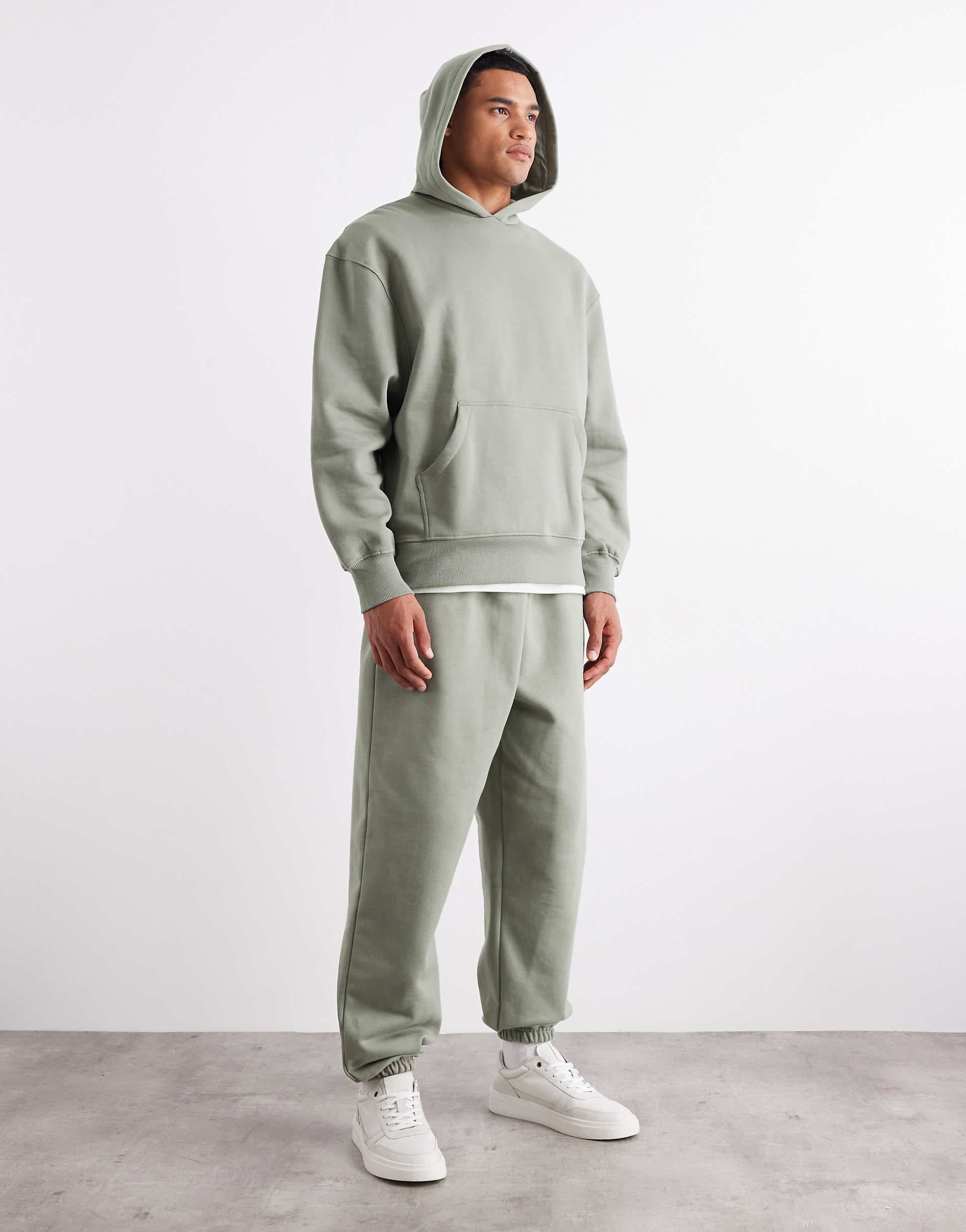 ASOS DESIGN premium heavyweight relaxed sweatpants in 400gsm dried sage