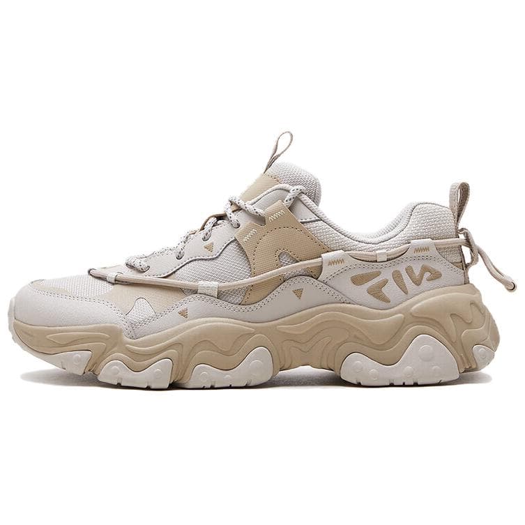FILA FLUID 5 Retro Sport Low-Top Casual Running Shoes Men's Oatmeal