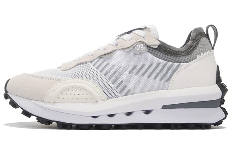 LiNing Square Circle V2 Square Round V2 Anti-Slip Wear-Resistant Low-Top Sports Casual Shoes Women's Gray White