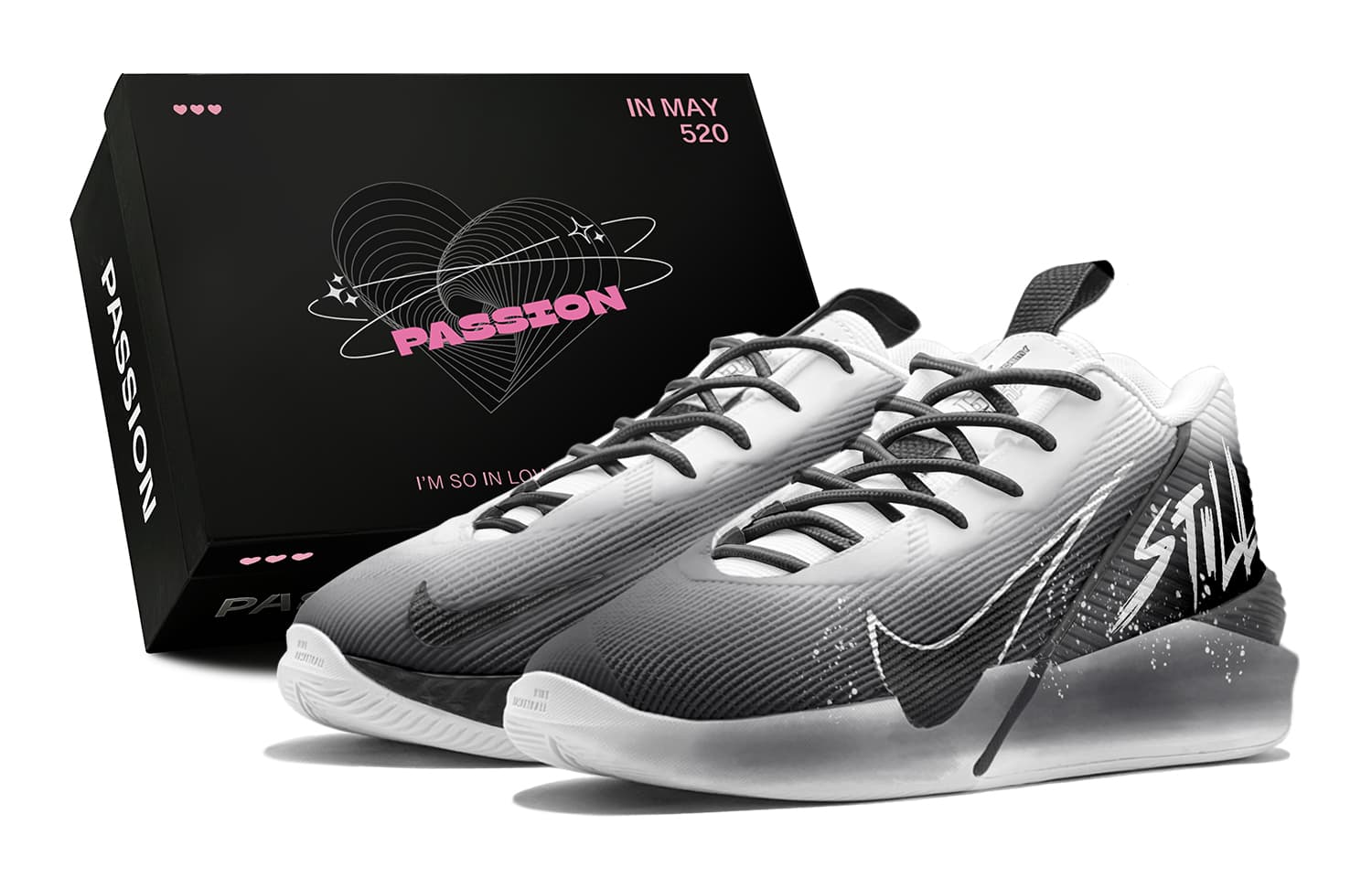Custom Sneakers Nike G.T. Jump Academy High-Top Basketball Shoes Men's Black White