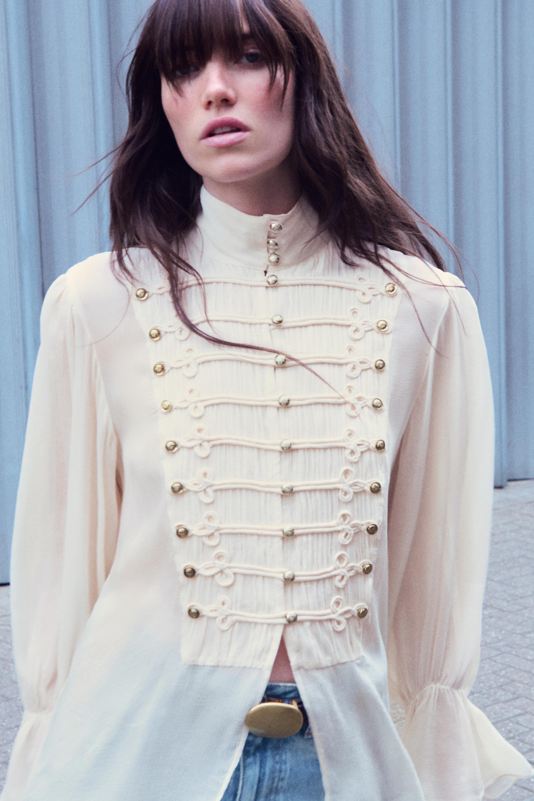 ZW COLLECTION ROMANTIC SHIRT WITH FROG FASTENING