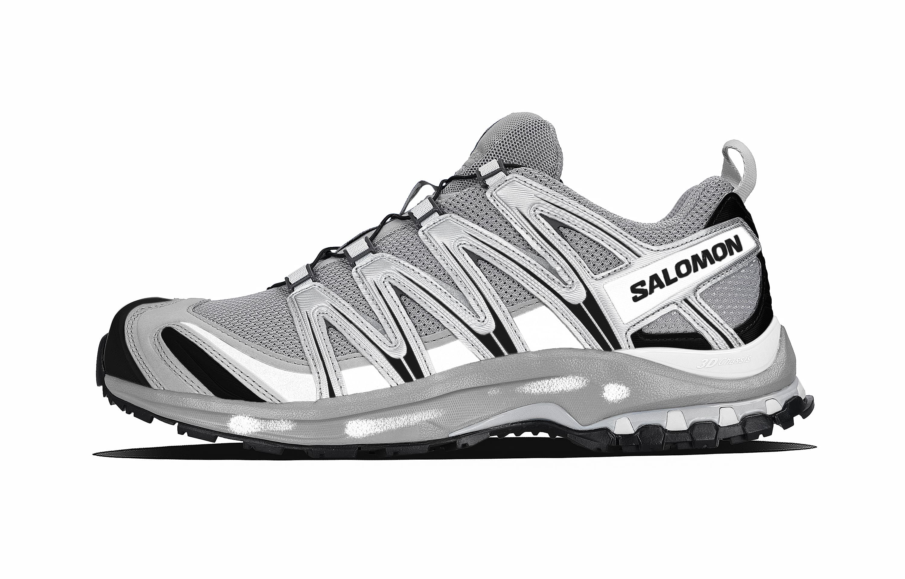 SALOMON XA PRO 3D Custom Sneakers Simple Comfortable Cushioned Wear-Resistant Supportive Low-Top Trail Training Running Shoes Unisex Alloy Grey