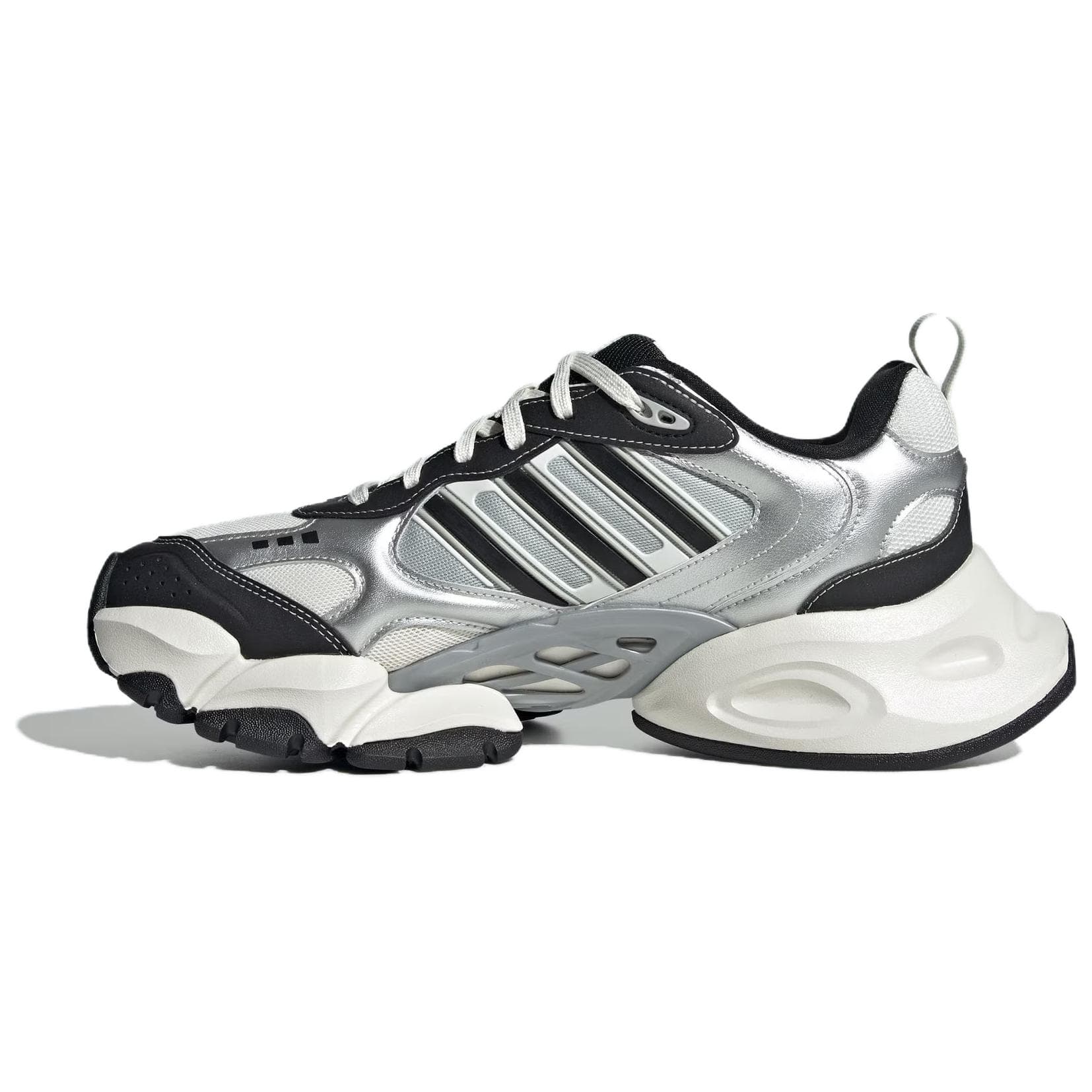 Adidas XLG RUNNER DELUXE Wear-Resistant Low-Top Running Shoes Unisex Silver Black