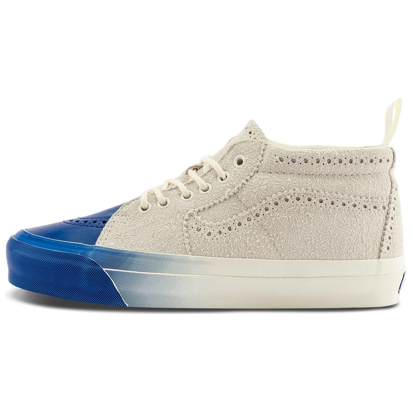 Vans SK8 MID Anti Slip Wear Resistant Mid Top Skateboard Shoes Unisex White Blue