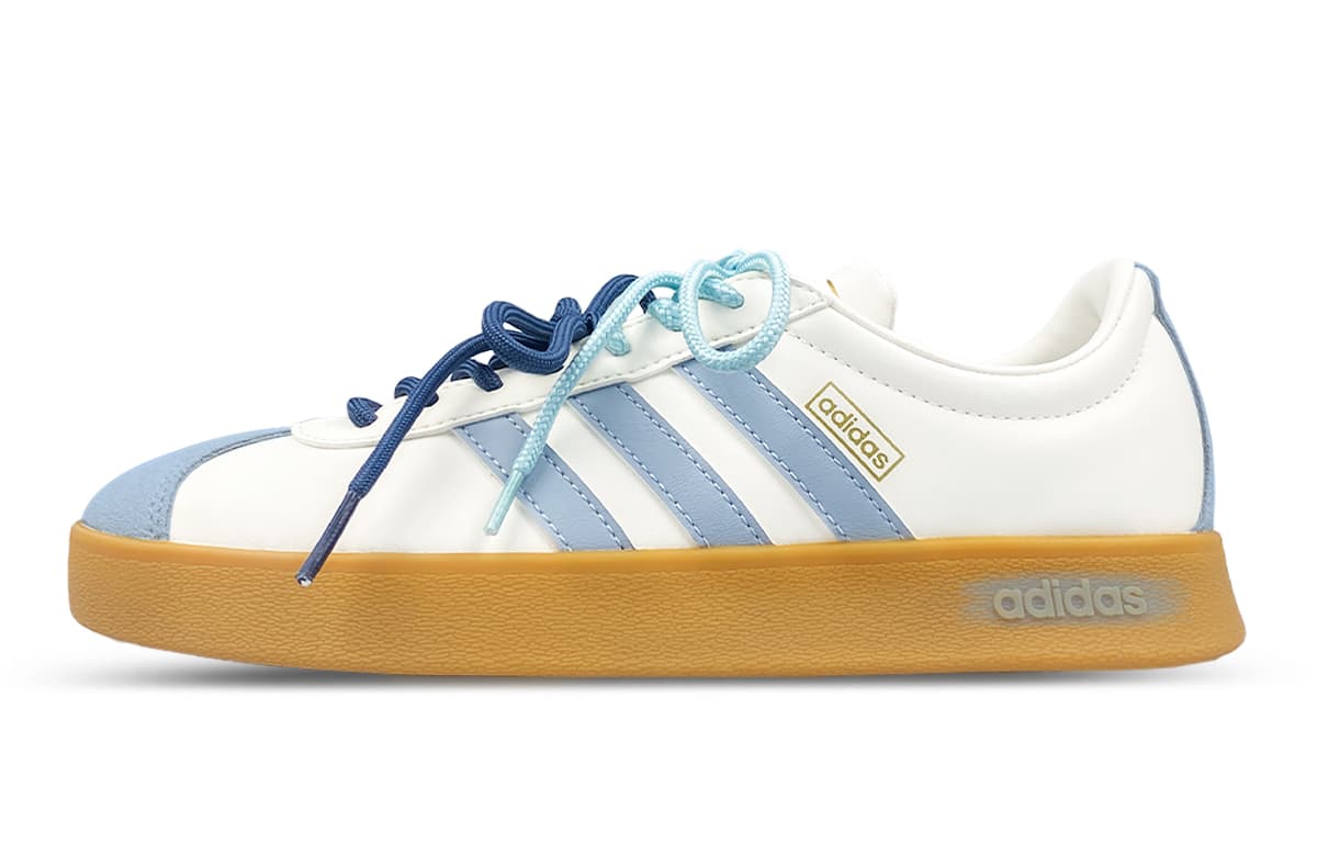 Adidas Neo Vl Court Classic Skateboard Shoes Unisex Low-Top White Blue