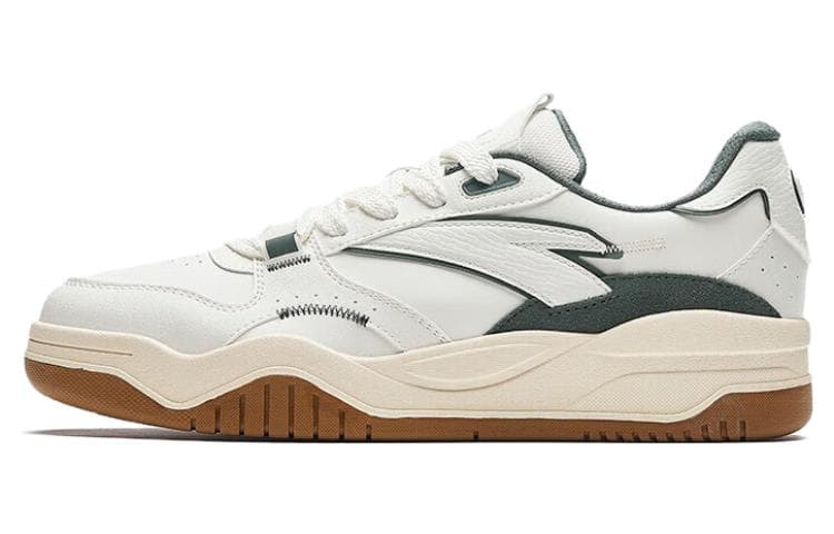Anta Wave Shoes Slip-Resistant Low-Top Skateboard Shoes Men's White Gray Cyan