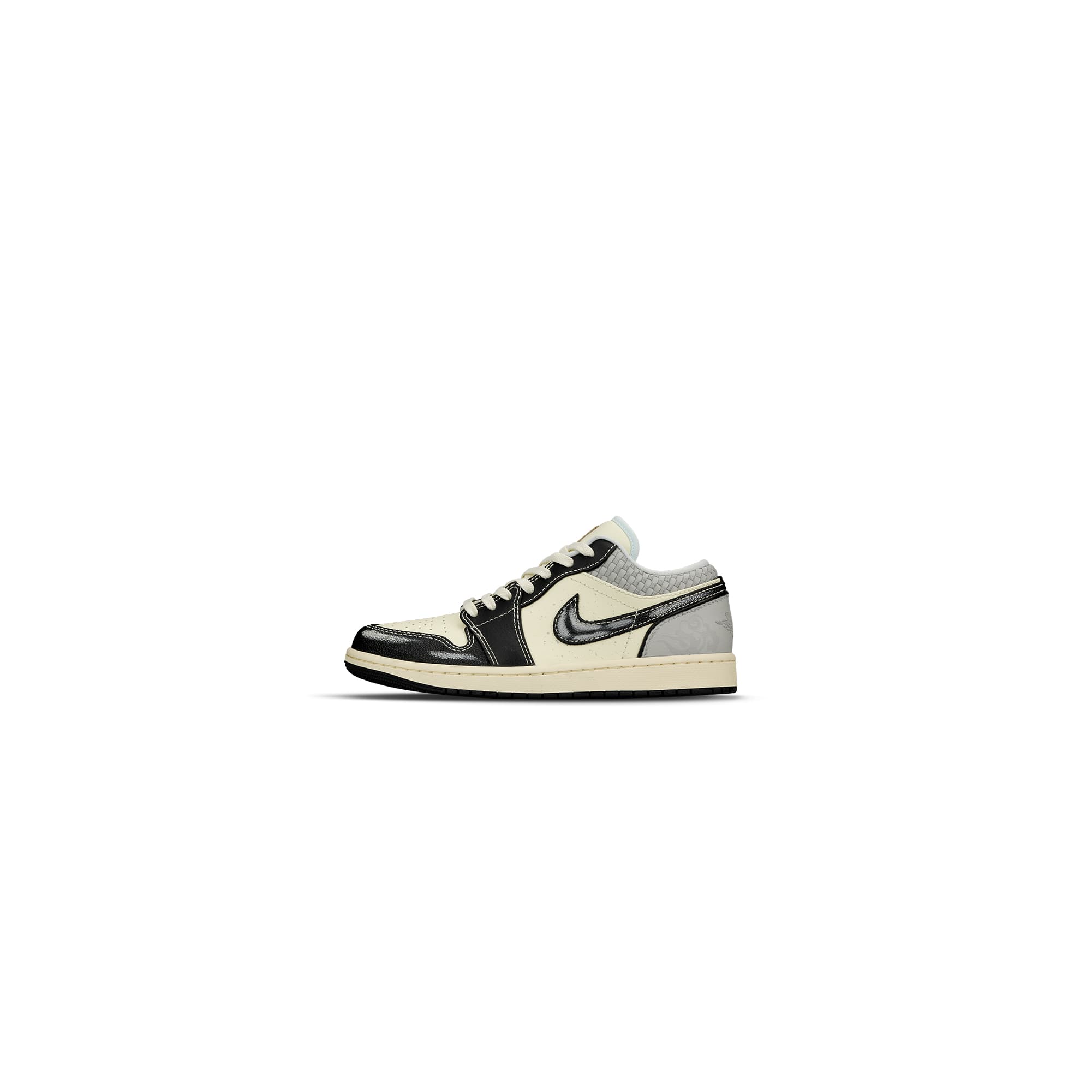 Jordan Air Jordan 1 Wear-resistant And Lightweight Low-Top Vintage Basketball Shoes Men's Black
