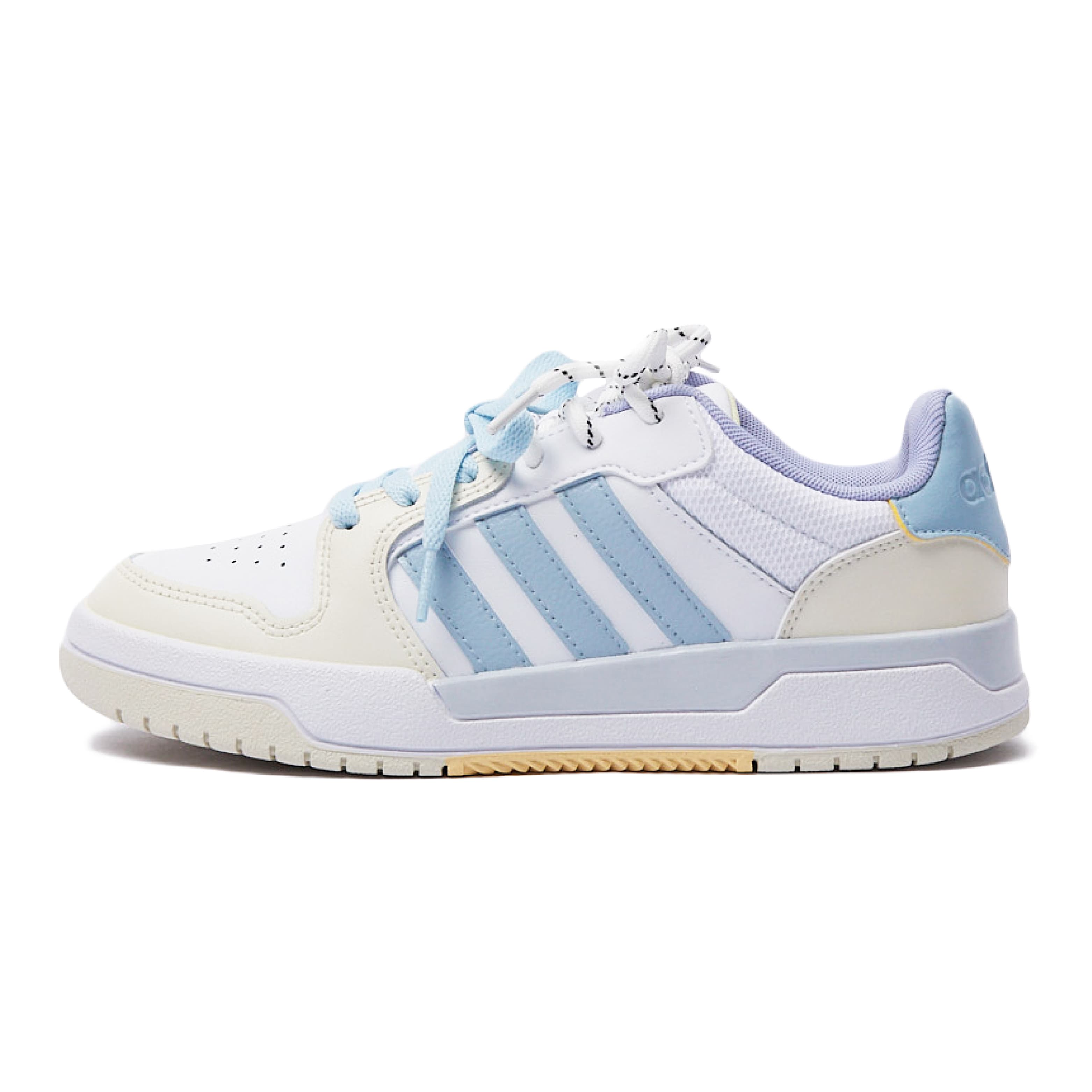 Adidas Neo Entrap Skateboard Shoes Women's Low-Top White Yellow/Blue