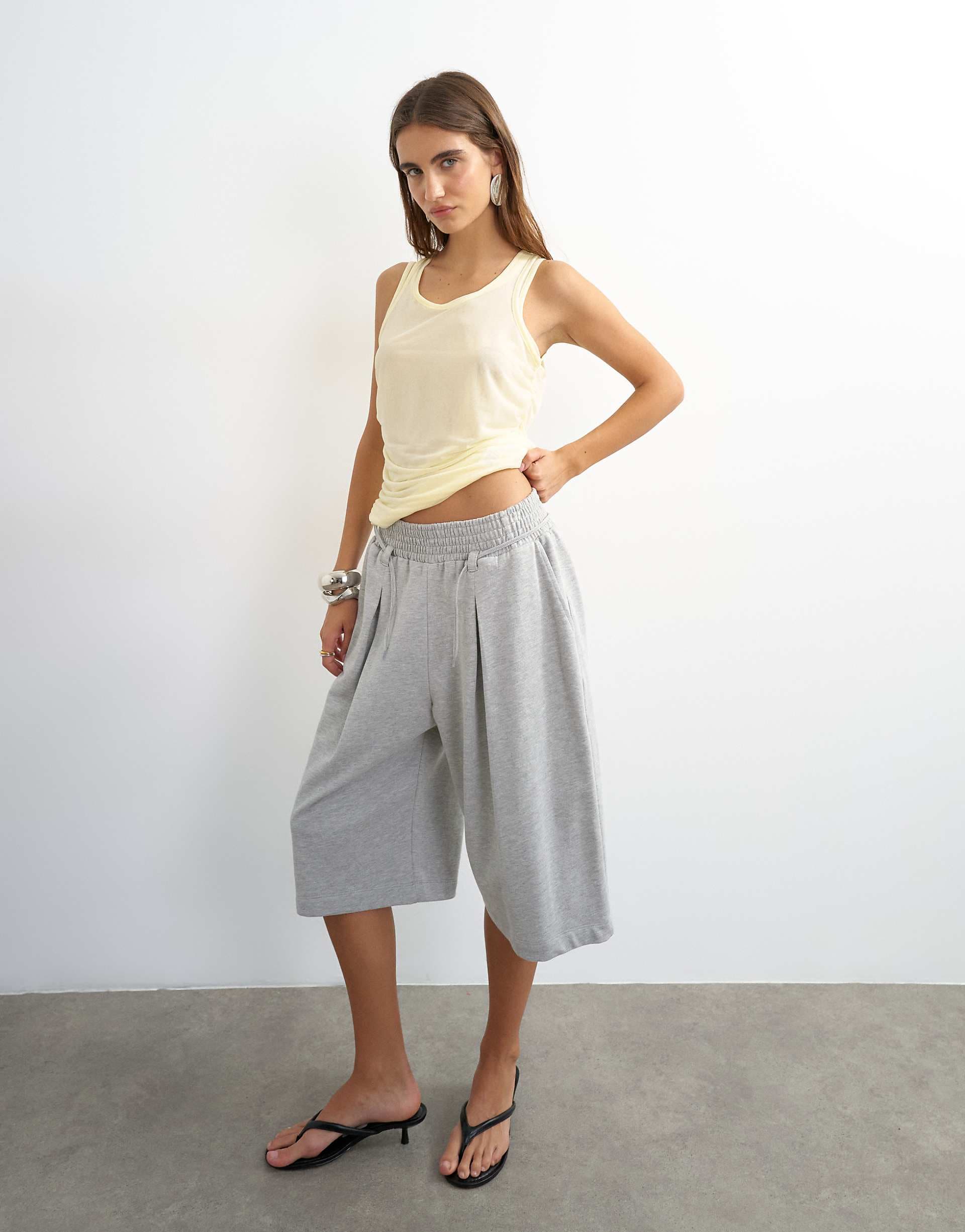 Topshop board shorts in heather gray