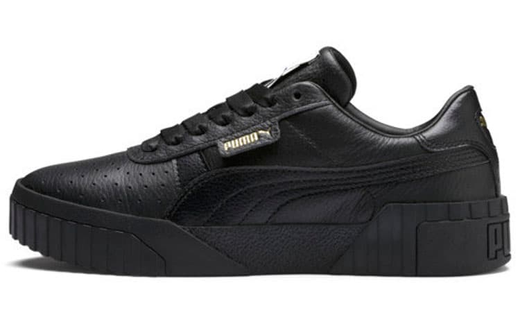 PUMA Cali Thick Sole Low Tops Casual Skateboarding Shoes Black Women's