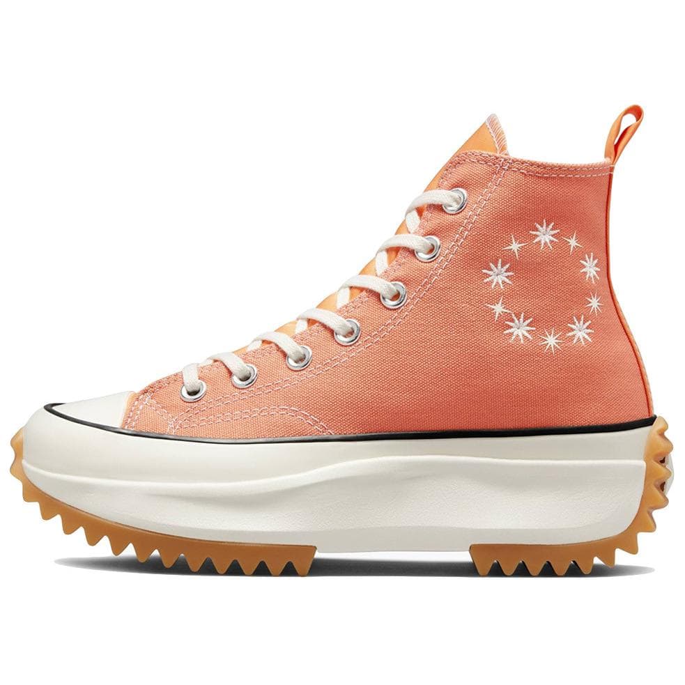 Converse Run Star Hike Anti-Slip Wear-Resistant Mid-Top Canvas Shoes Women's Orange