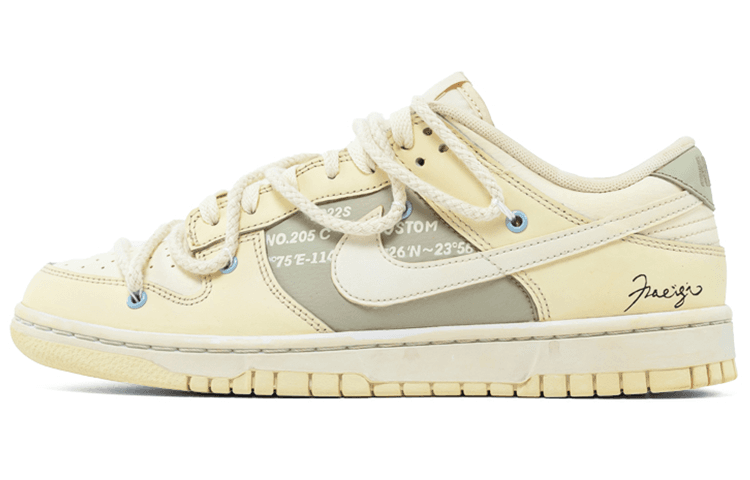 Nike Dunk Retro 'Coconut Milk' Warm Wear-Resistant Lightweight Low-Top Skateboard Shoes Men's Beige Yellow