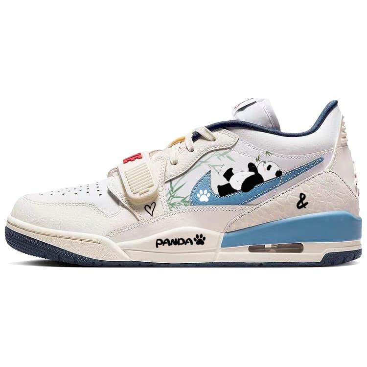 JORDAN Legacy 312 Vintage Basketball Shoes Unisex Low-Top White Blue/Red
