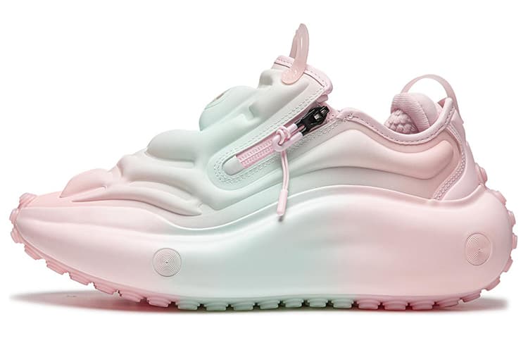 LiNing Pangu Flow Cushioning Wear-Resistant Rebound Low-Top Casual Shoes Unisex Cotton Candy