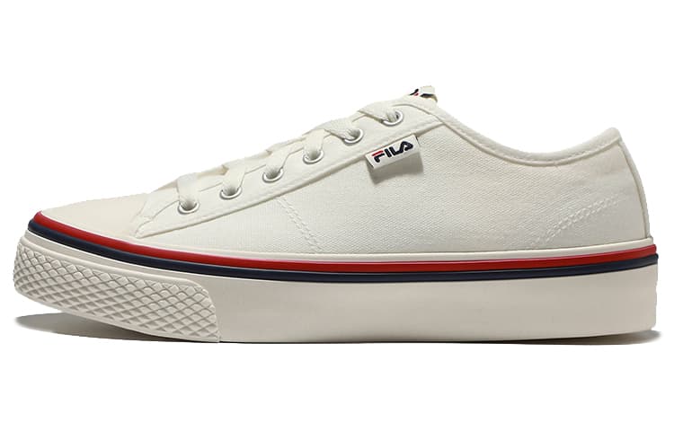 FILA Scanline Slip-Resistant Cushioning Wear-Resistant Low-Top Skateboard Shoes Unisex Ecru