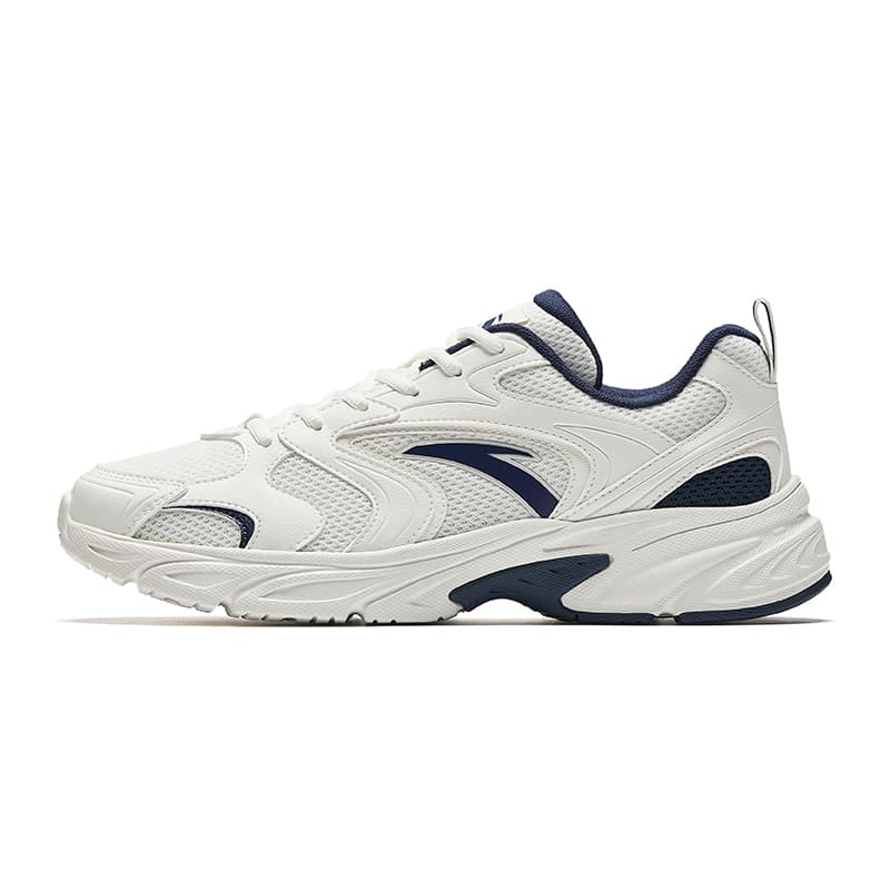 Anta OG800 Retro Trendy Comfort Versatile Wear-Resistant Breathable Sports Commuter Low-Top Casual Shoes Men's White-Blue