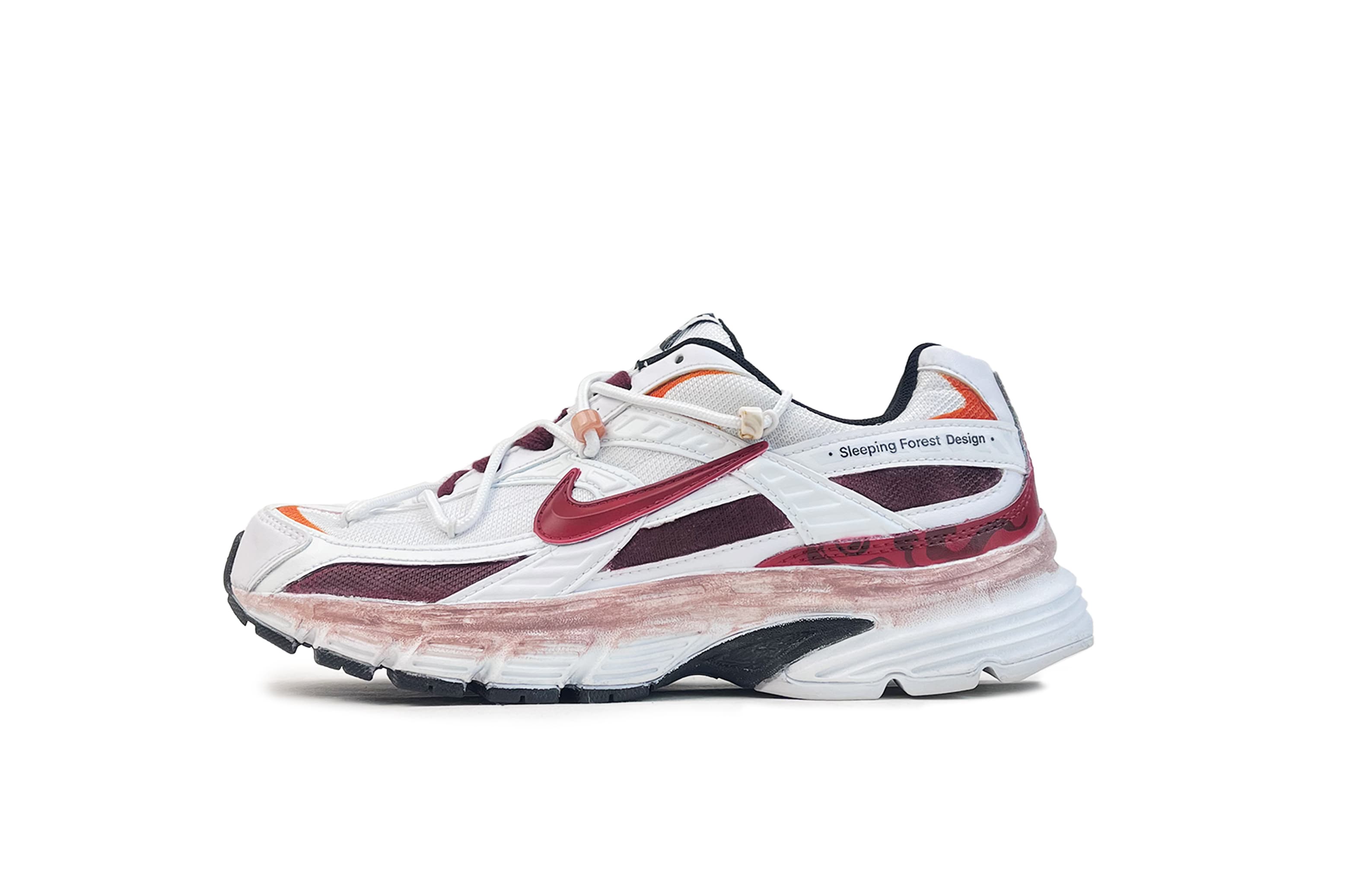 Custom Sneakers Nike Initiator Sleeping Forest Fierce Steed CNY Year of the Horse Trend Personality Versatile Brushwork Totem Niche Wear-Resistant Slip-Resistant Low-Top City Commute Running Shoes Men's Volcano Red