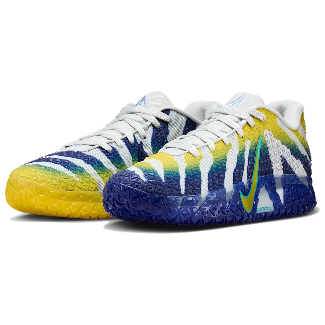 Nike Ja 3 Morant III "Murray State" Versatile Comfortable Responsive Traction Low-Top Basketball Shoes Men's White Blue Yellow