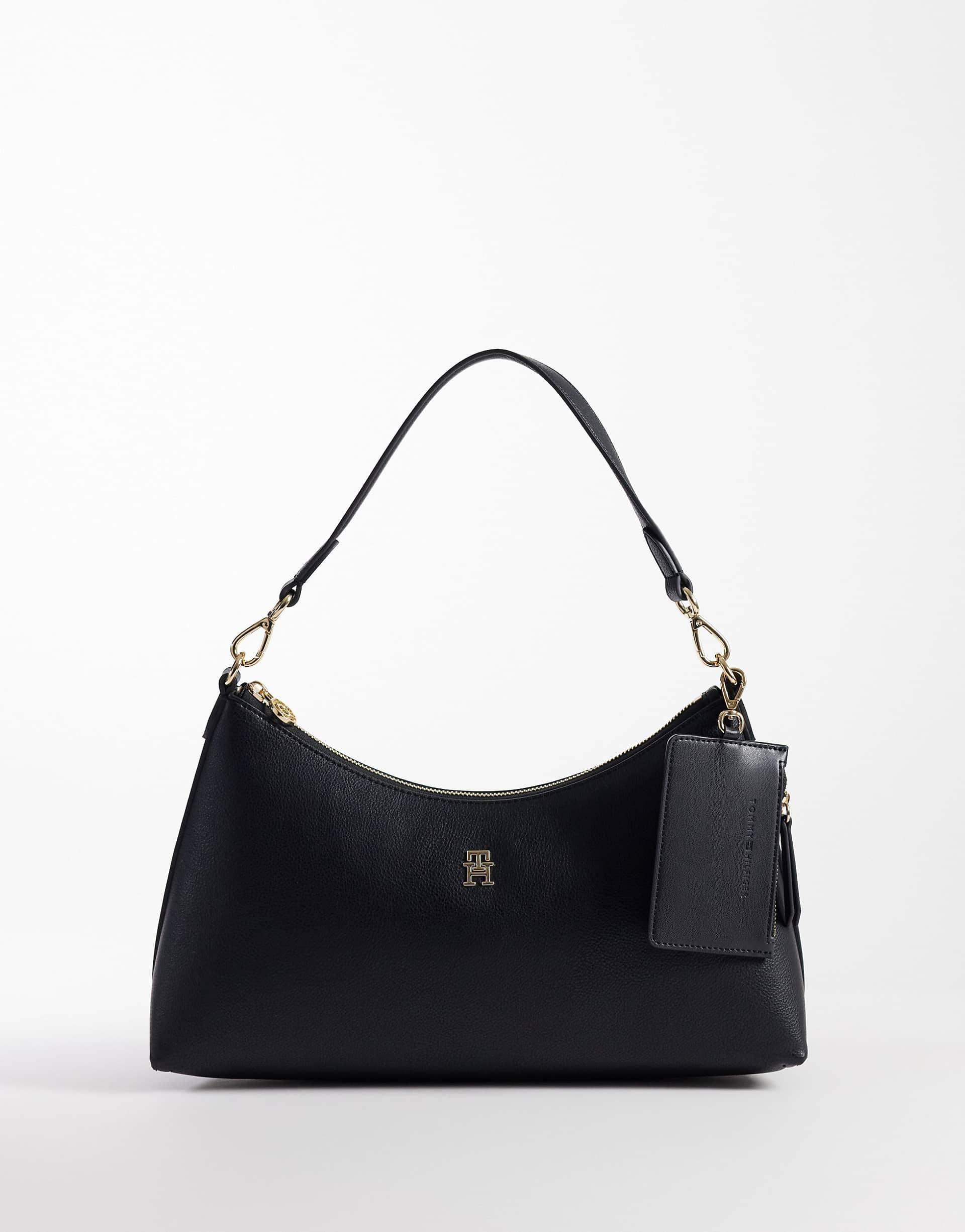 Tommy Hilfiger Icon shoulder bag with card holder in black
