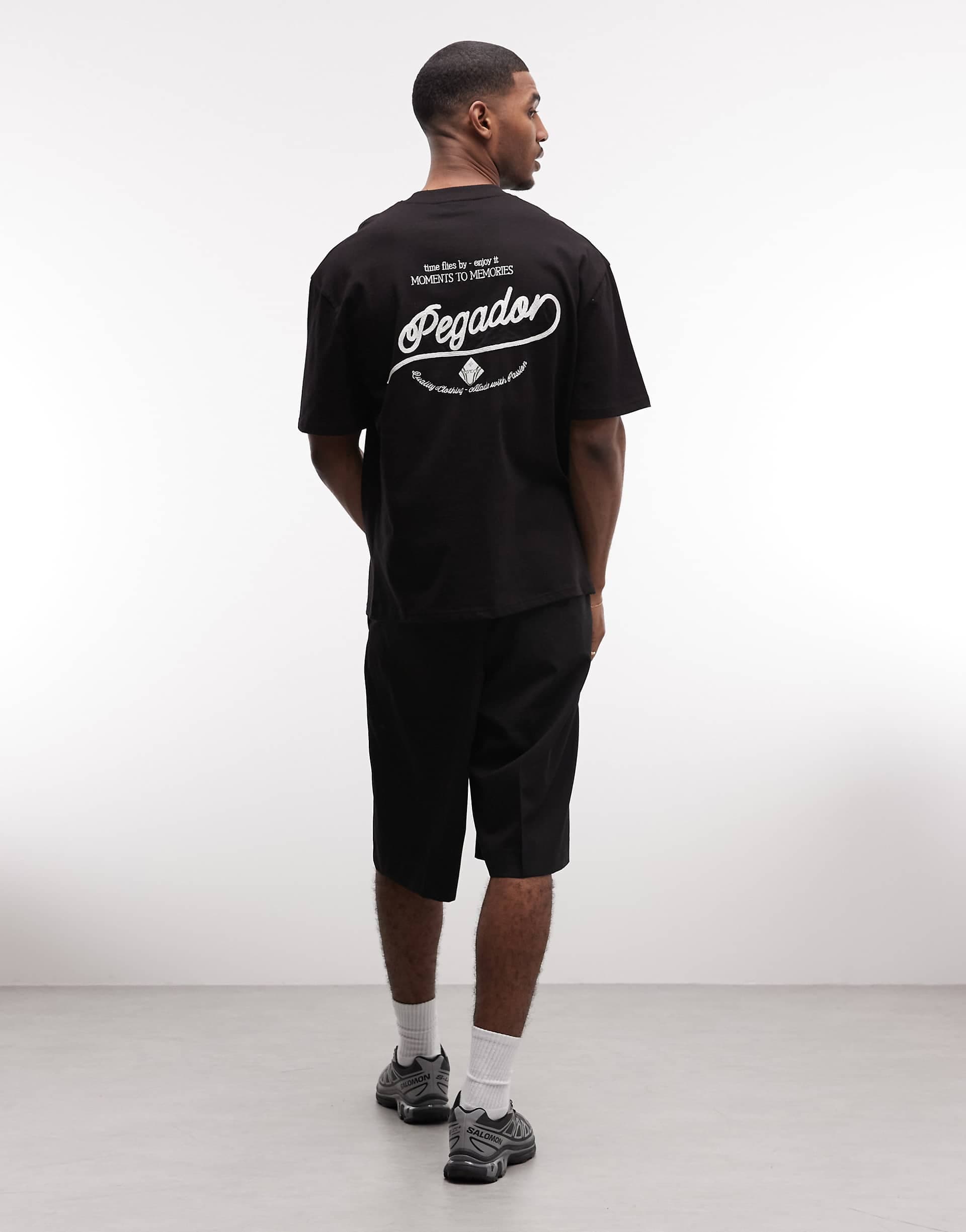 PEGADOR Belmonte oversized t-shirt in washed black