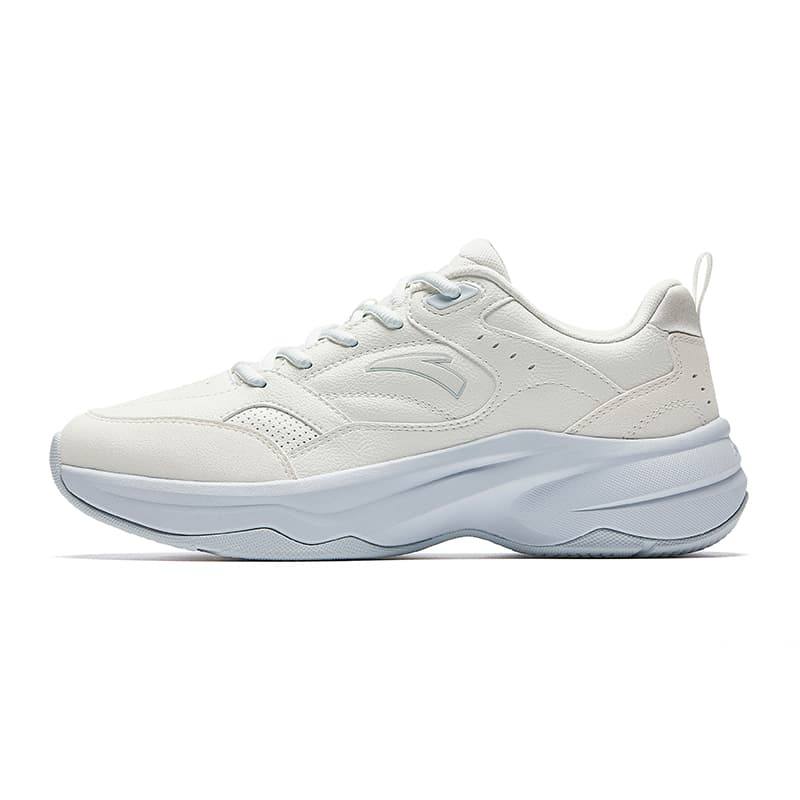 Anta ACE 2.0 Tennis Style Trendy Fashion Comfort Breathable Wear-Resistant Heightening Commute Sport Low-Top Casual Lifestyle Shoes Women's Light Blue White