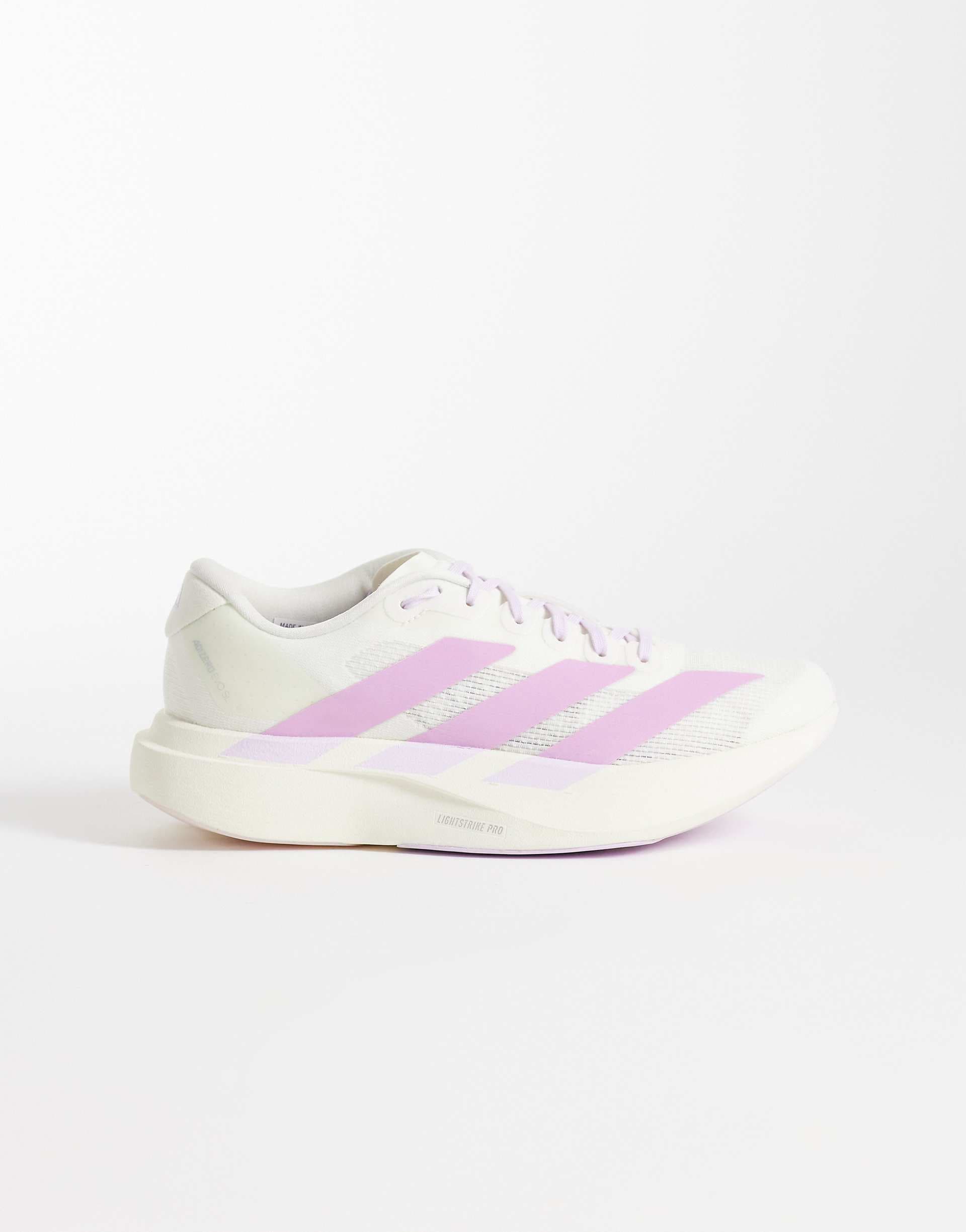adidas Running Adizero Evo SL sneakers in light gray and purple