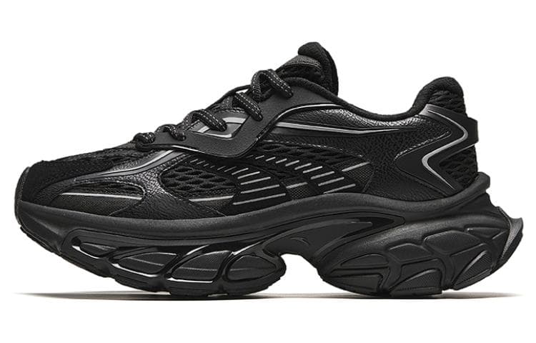 Anta Star Moon Series Cushioning Wear-Resistant Low-Top Chunky Sneakers Men's Black