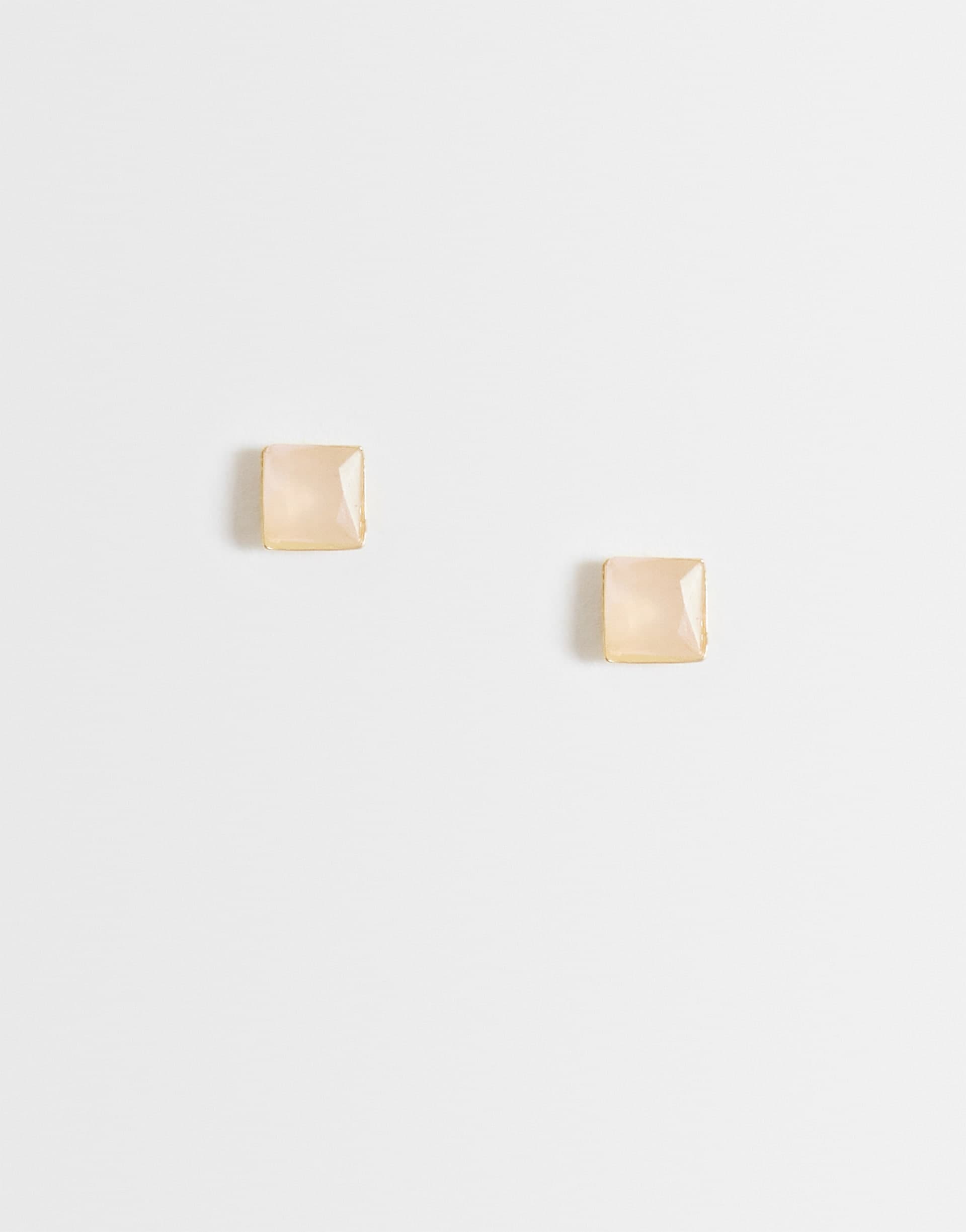 Kingsley Ryan gemset square stud earrings in gold plated silver