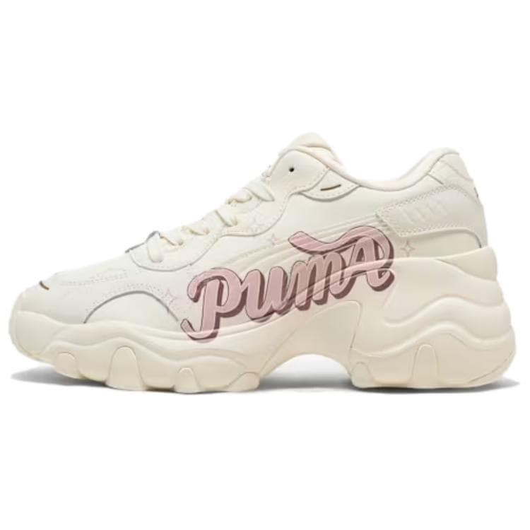 PUMA Pulsar Wedge Anti-Slip Wear-Resistant Low-Top Chunky Sneakers Women's Beige Pink