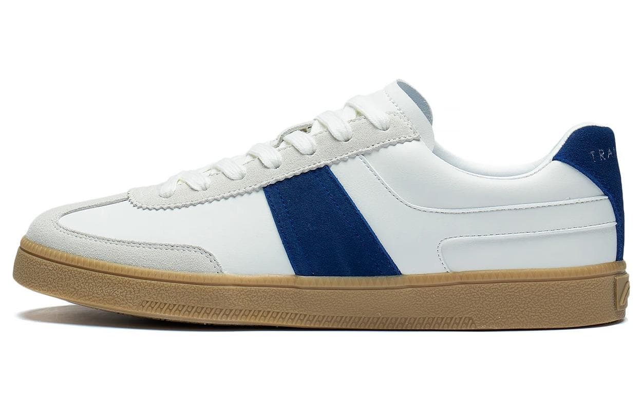 LiNing Cloud River 1.5 Anti-Slip Wear-Resistant Low-Top Skateboard Shoes White Blue