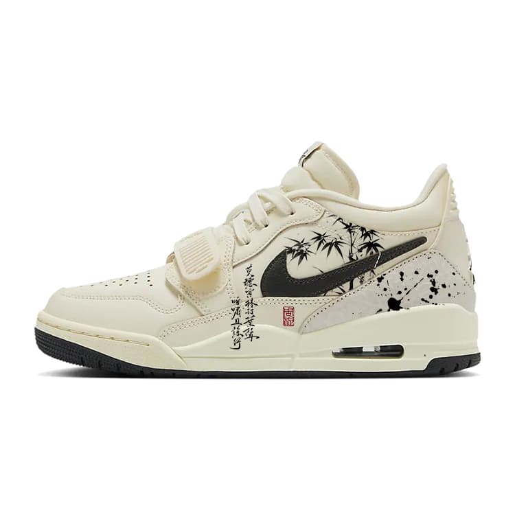 JORDAN Legacy 312 Vintage Basketball Shoes Women's Low Top Beige/White