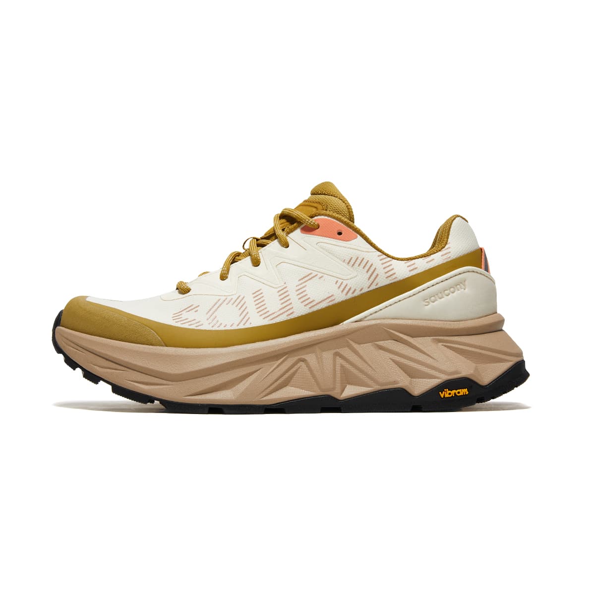 Saucony Low-Top Running Shoes Unisex Beige Green