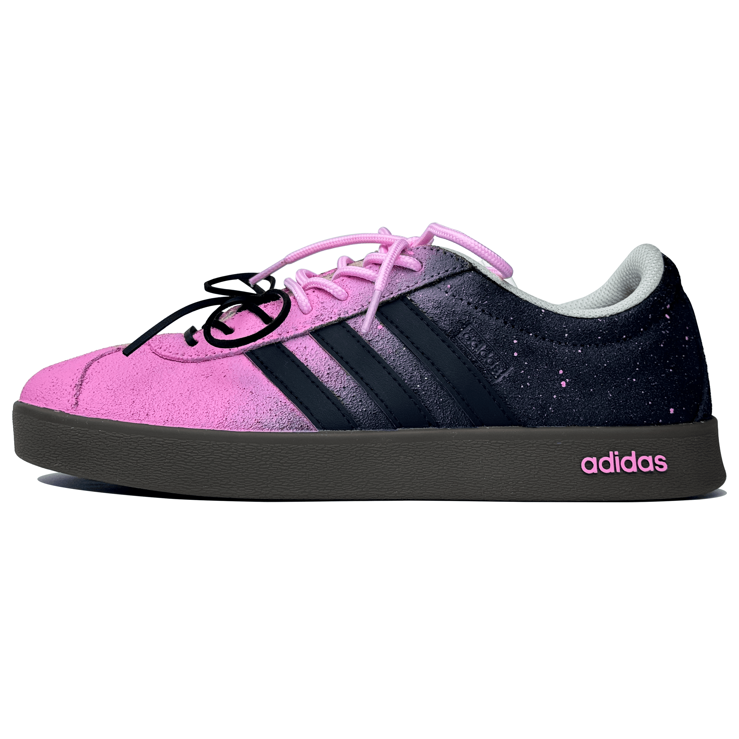 Adidas Neo VL Court 2.0 Slip-Resistant Cushioning Wear-Resistant Low-Top Skateboard Shoes Unisex Black Pink