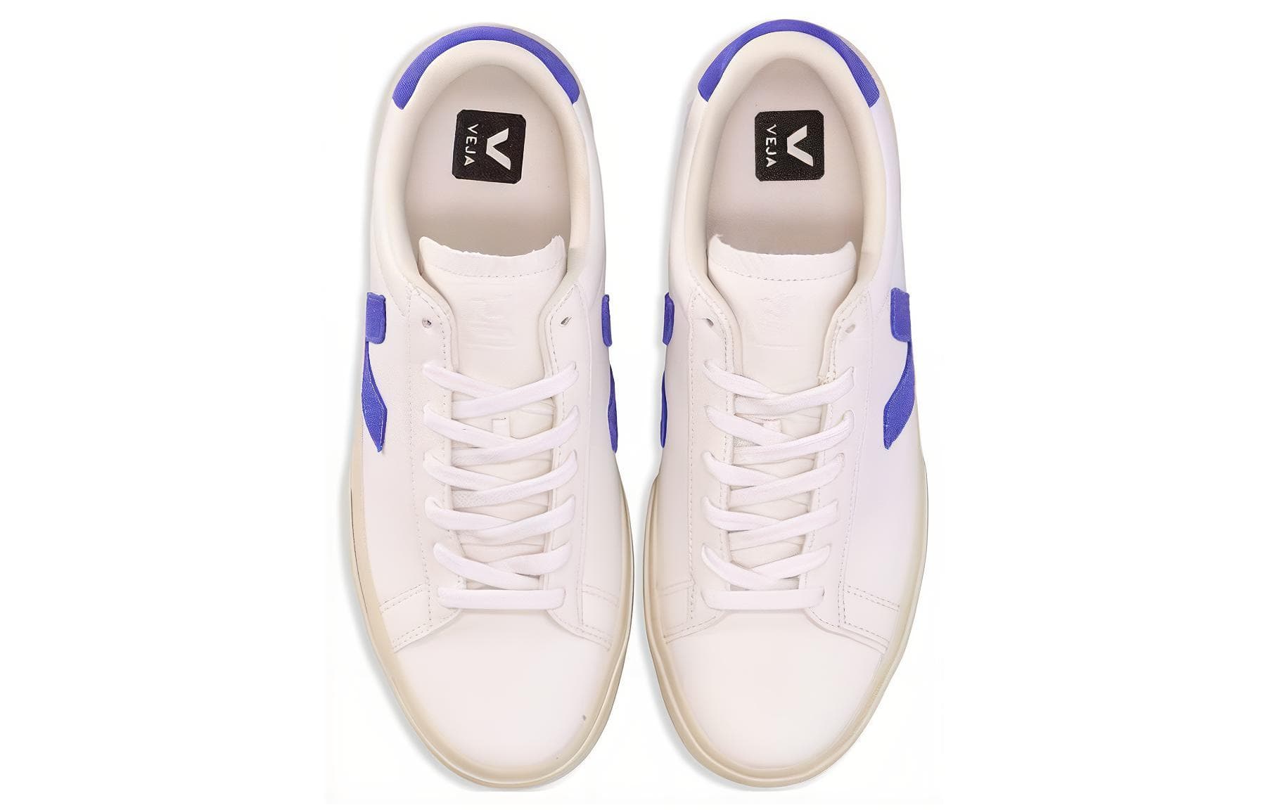 VEJA Campo Chromefree Leather White Cobalt Blue