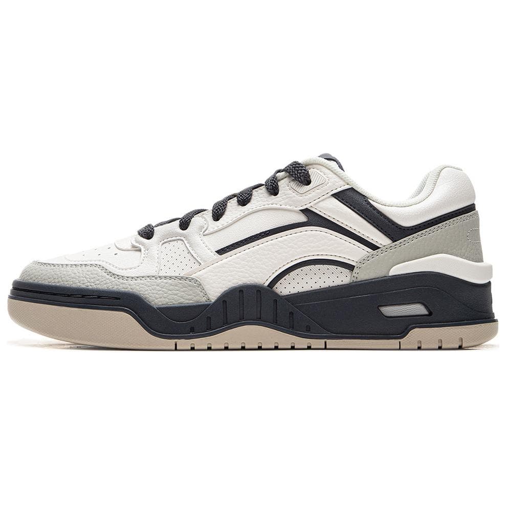 LiNing Moon White 2.0 Slip-Resistant Cushioning Wear-Resistant Breathable Low-Top Skateboard Shoes Men's Black Gray