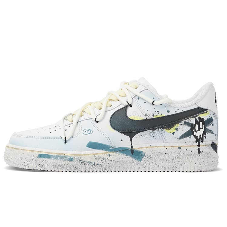 Nike Air Force 1 Anti-Slip Wear-Resistant Low-Top Skateboard Shoes Men's Blue White